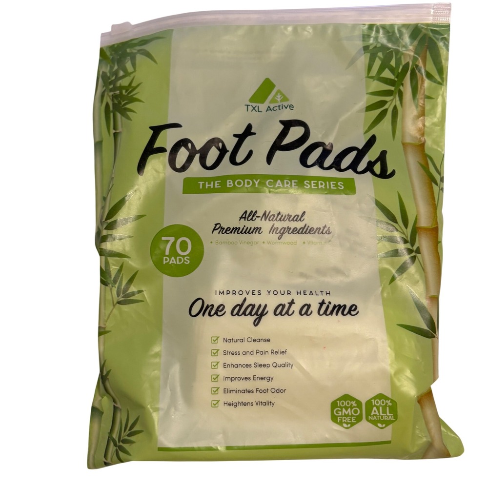 TXL Active‎ Foot Pads Bamboo Vinegar Detox  All Natural Premium Ingredients